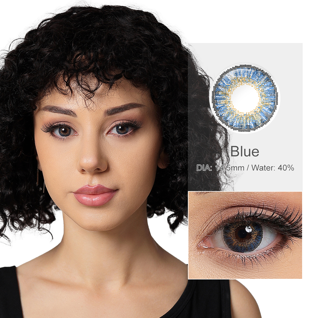 Free FreshGo Natural Look 3 Tone Soft Lens Contacts Colored Eye Contact Lenses Wholesale 1 Year OEM Paper Box Lentes De Contacto
