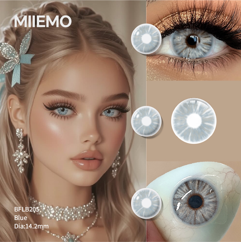 DSC Chinese Factory Wholesale Soft Blue Small Pupil Colored Contact Lenses ISO Certified 5 Year Expiration