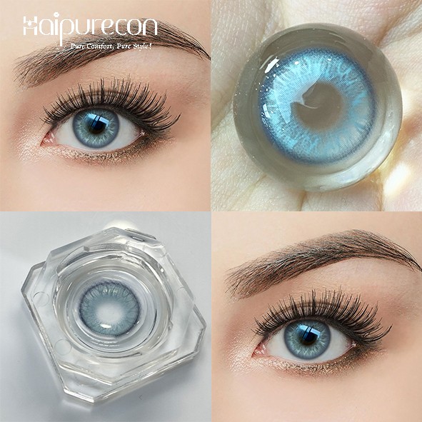 Haipurecon Yearly Natural Color 14mm Color Without Diopters Annual Cosmetic Natural Color Private Label Oem Contact Lenses