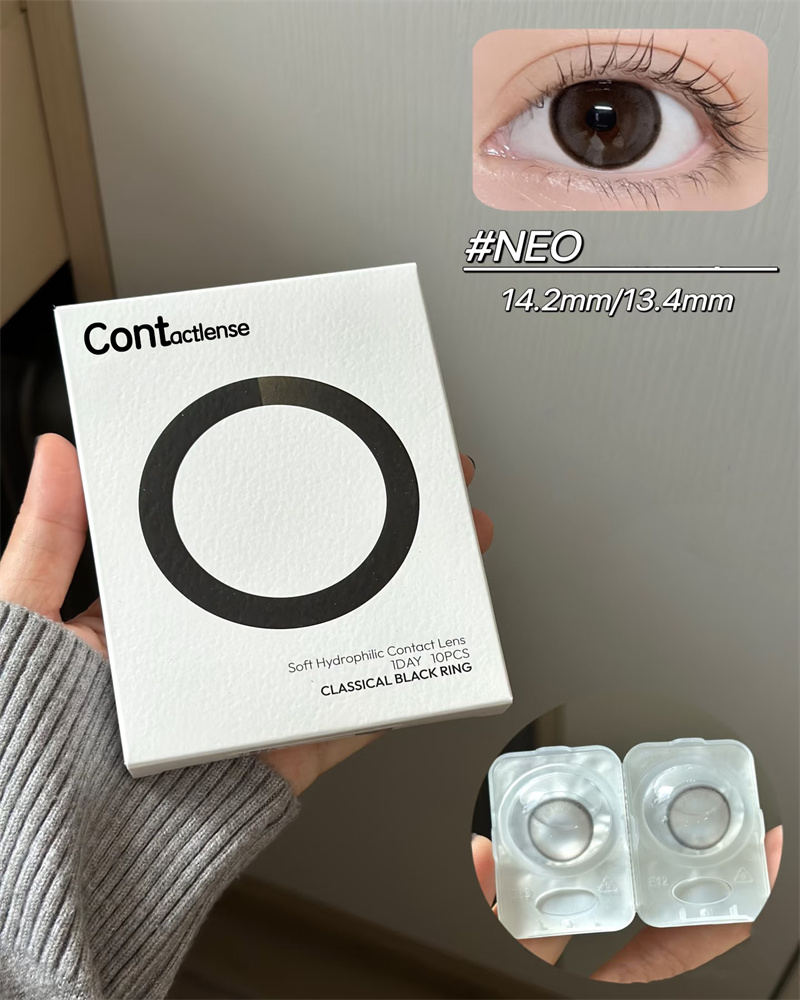 2025 Customized Contact Lens Packaging Paper Box With UV Advantage Own Logo Printing and Embossing for Pairs Color Contact Lens