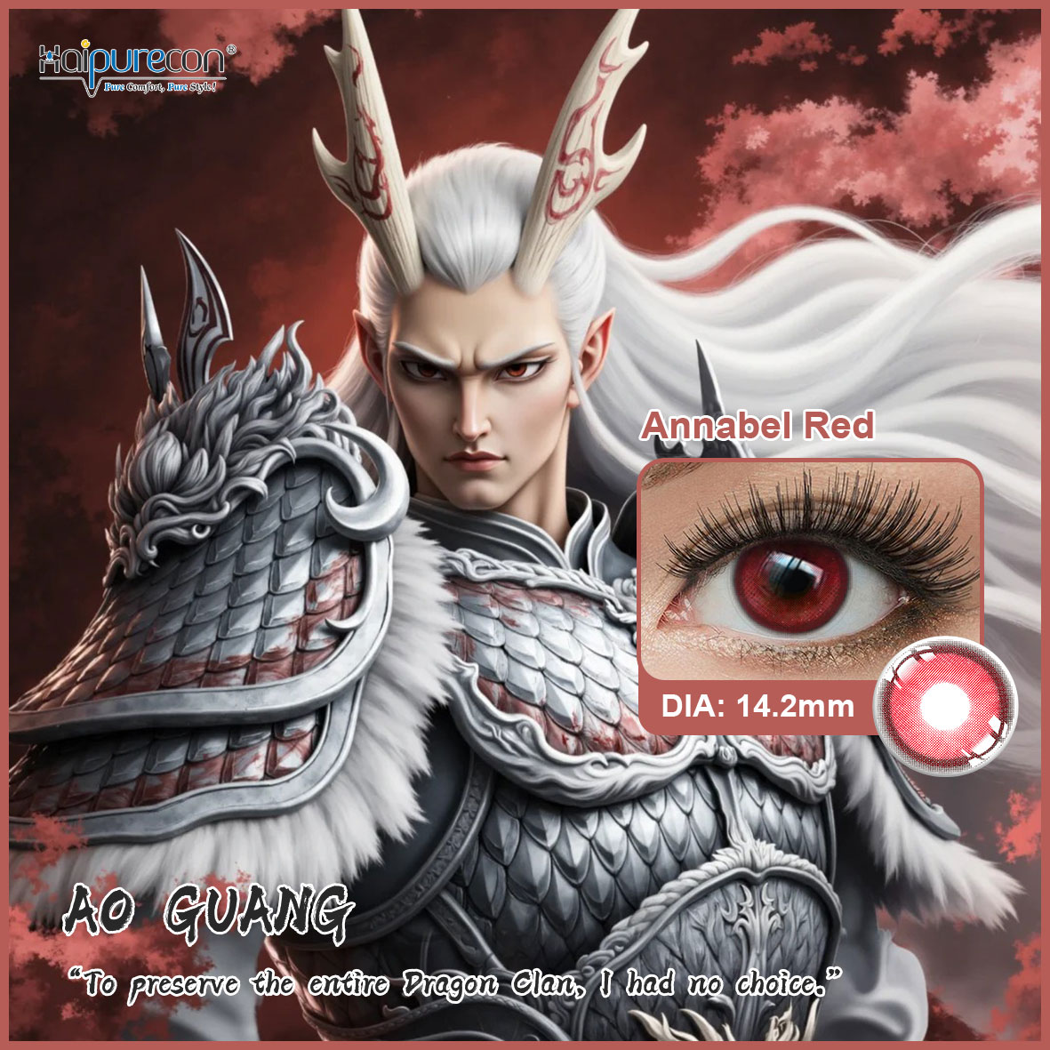 Haipurecon Nezha Themed Contact Lenses Unleash Your Inner Warrior Embrace the Spirit of Chinese Mythology Lens Cosplay