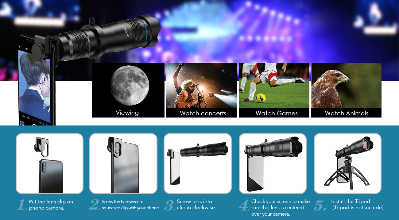36X telephoto lens feature 1