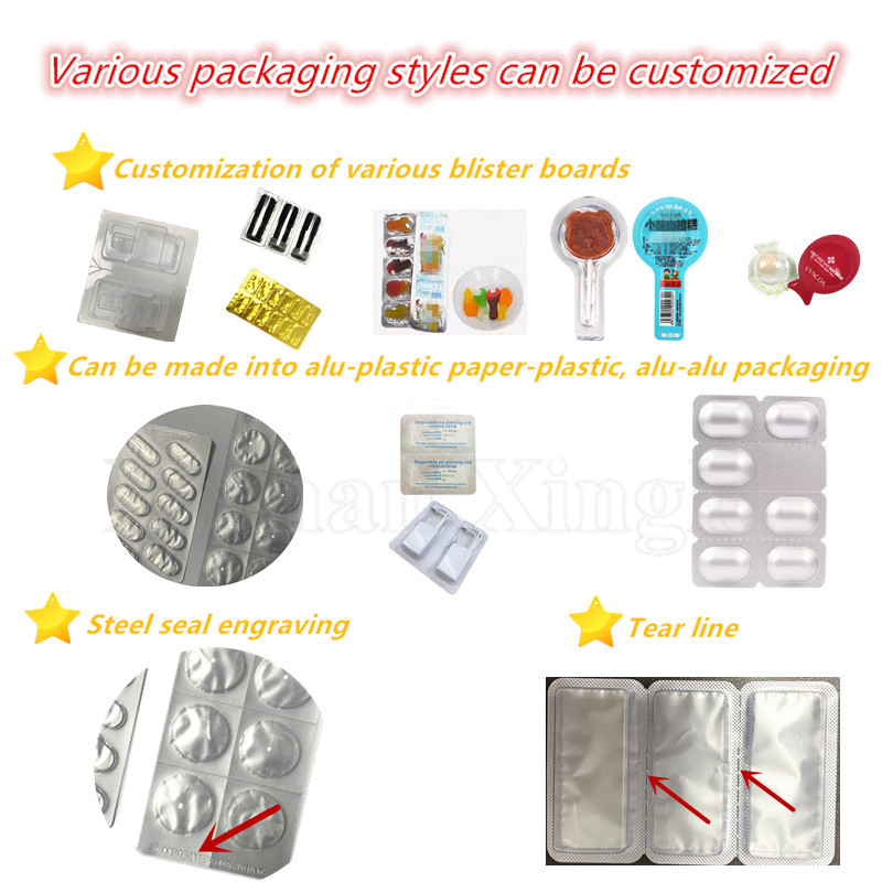 China Mini Sauce Jam Contact Lens Honey Blister Packaging Hot Sealing Machine for Blister Packing