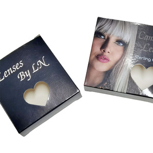 2025 New Trend Fashion Custom High Quality Love Window Design Colored Eye Contact Lenses Wholesale with High Quality Paper Boxes