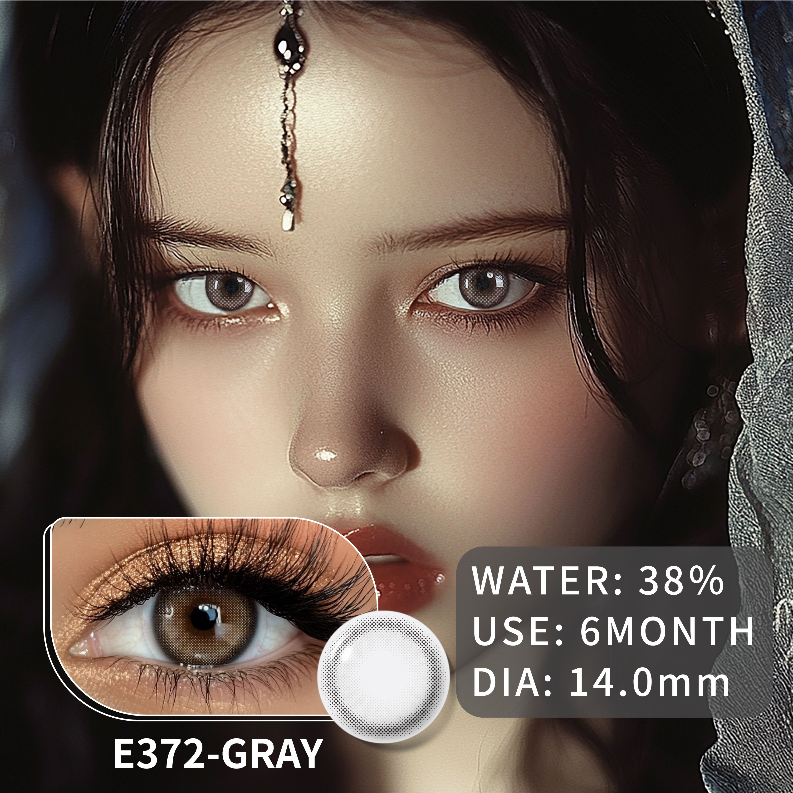 Gen 3 Miiemo BY371 Soft Colored Contact Lenses Black Eye Contact