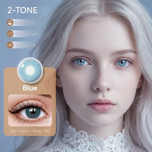 Fashion Style Natural Blue Soft Contact Lenses Cosmetic OEM ODM Wholesale 14.5mm 38% Water Content ISO 13485 Certified