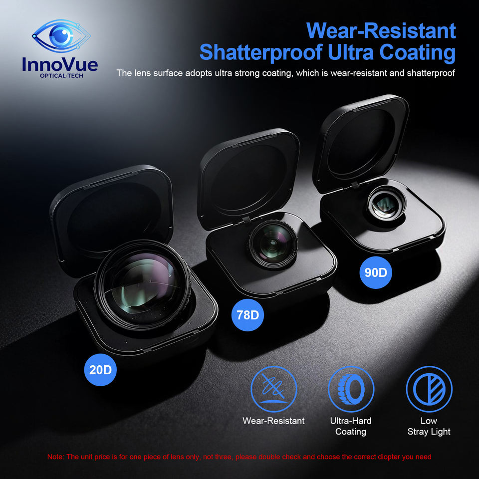 InnoVue Opto 20D Ophthalmic Fundus Contact Lens CE ISO Certified with 1 Year Warranty OEM Customization for Hospital Use