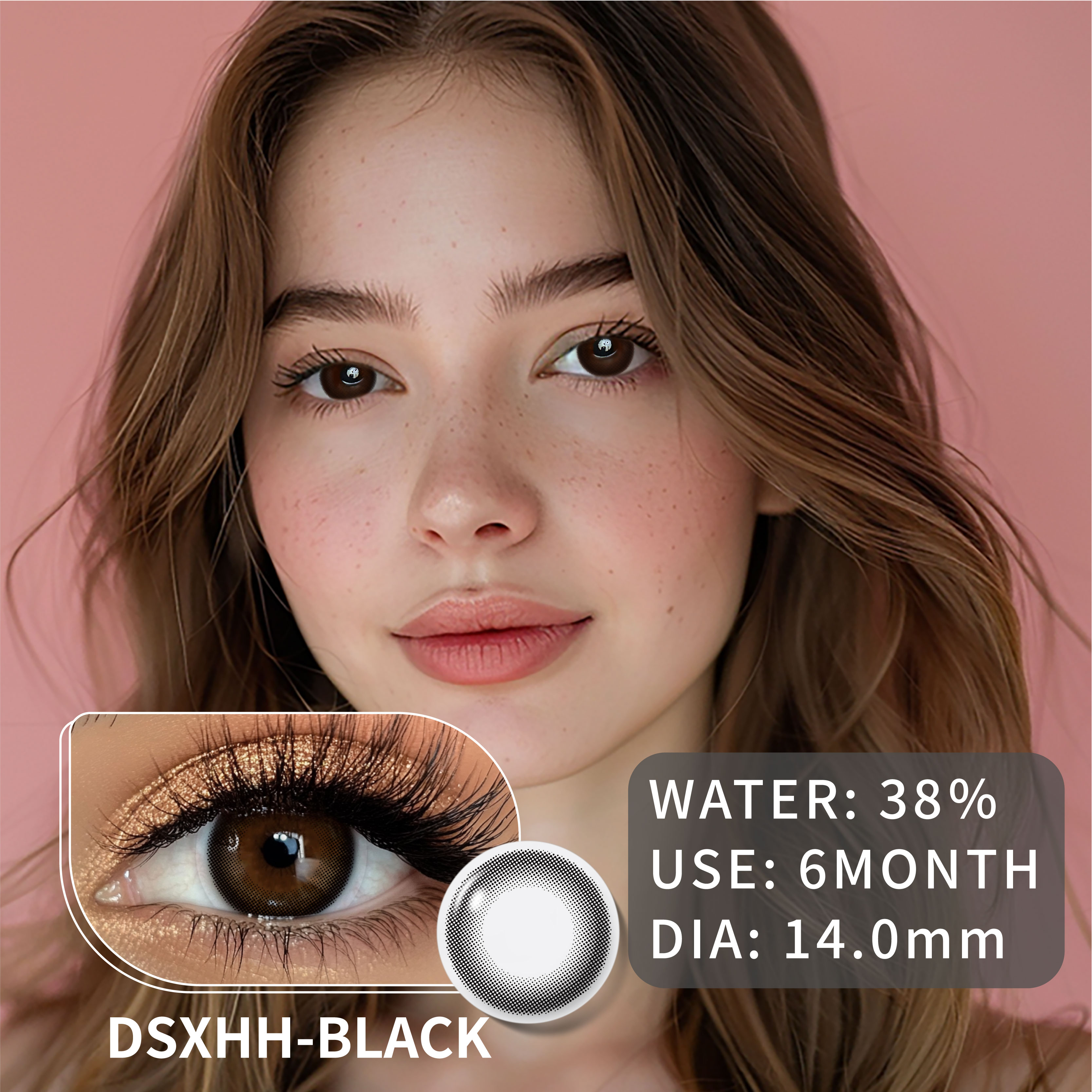 Gen 3 Miiemo BY371 Soft Colored Contact Lenses Black Eye Contact
