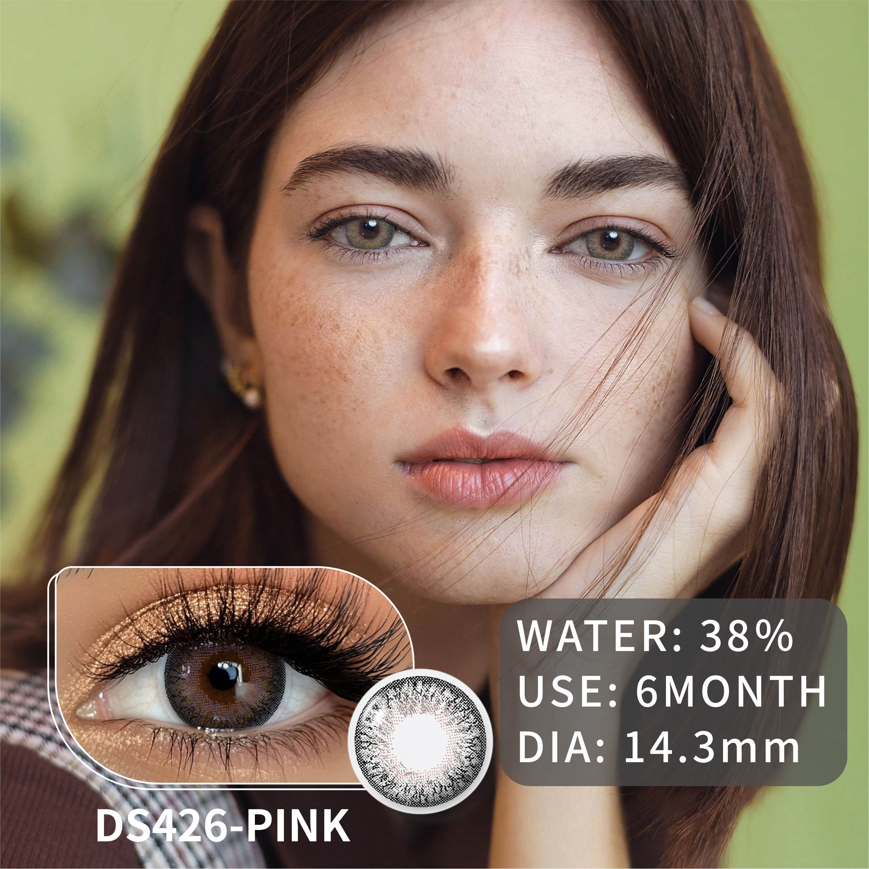 2026 Fashion Natural Colored 3 Tone Contact Lenses Soft Lenses Breathable HEMA+NVP Material CE Certified Factory Direct Supply