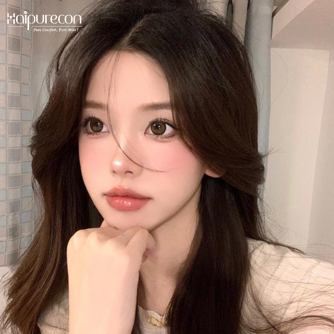 Haipurecon Natural 3 Tone Colored Contact Lenses 14.5mm Yearly Disposable Big Eye Soft Lenses OEM ODM Wholesale