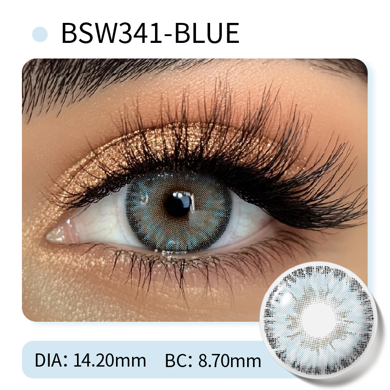 Wholesale Low Price Customizable Blue Soft Colored Prescription Contact Lenses ODM/OEM ISO 13485 Certified Half Year Use