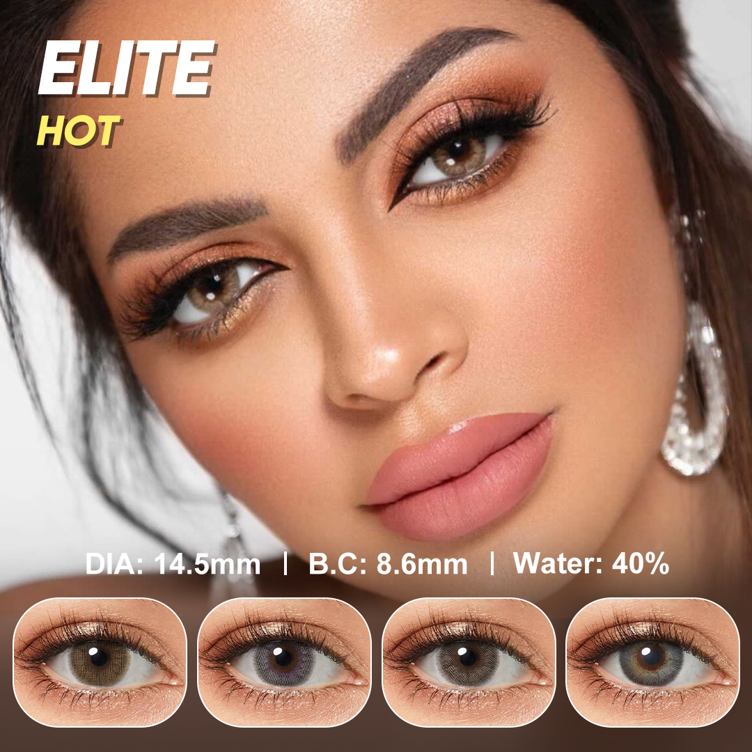 Free Shipping Elite Soft Natural Cosmetic Contacts Dia 14.5mm Colored Contact Lenses Lentes De Contacto for OEM Private Package