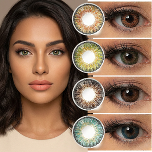 2026 Fashion Natural Colored 3 Tone Contact Lenses Soft Lenses Breathable HEMA+NVP Material CE Certified Factory Direct Supply