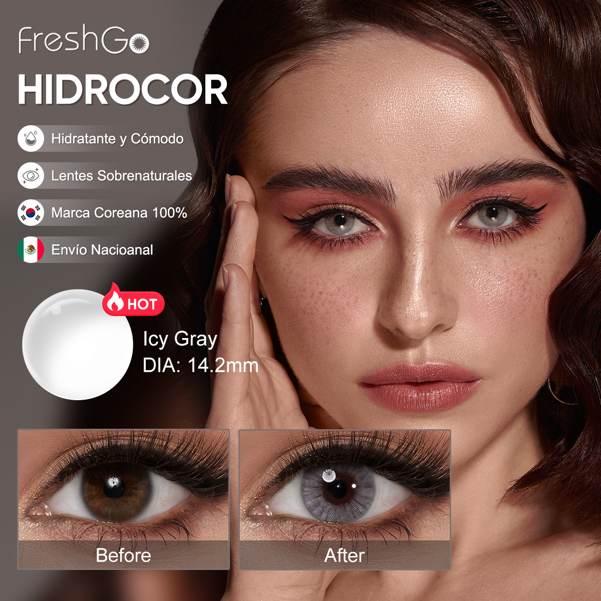 Freshgo Best Seller Hidrocor Eye Colored Contact Lenses Most Natural Contact Lenses OEM ODM Color Contact Lens Eyewear