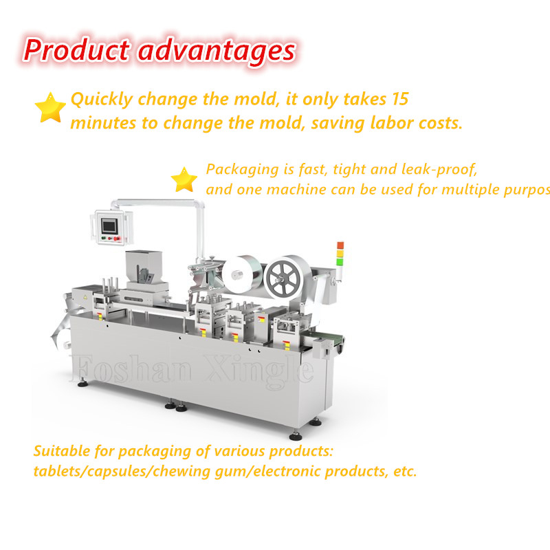 China Mini Sauce Jam Contact Lens Honey Blister Packaging Hot Sealing Machine for Blister Packing