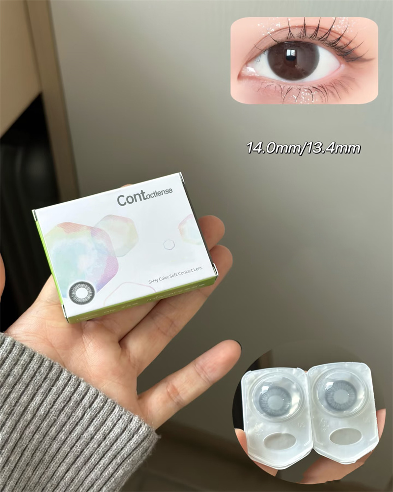2025 Customized Contact Lens Packaging Paper Box With UV Advantage Own Logo Printing and Embossing for Pairs Color Contact Lens