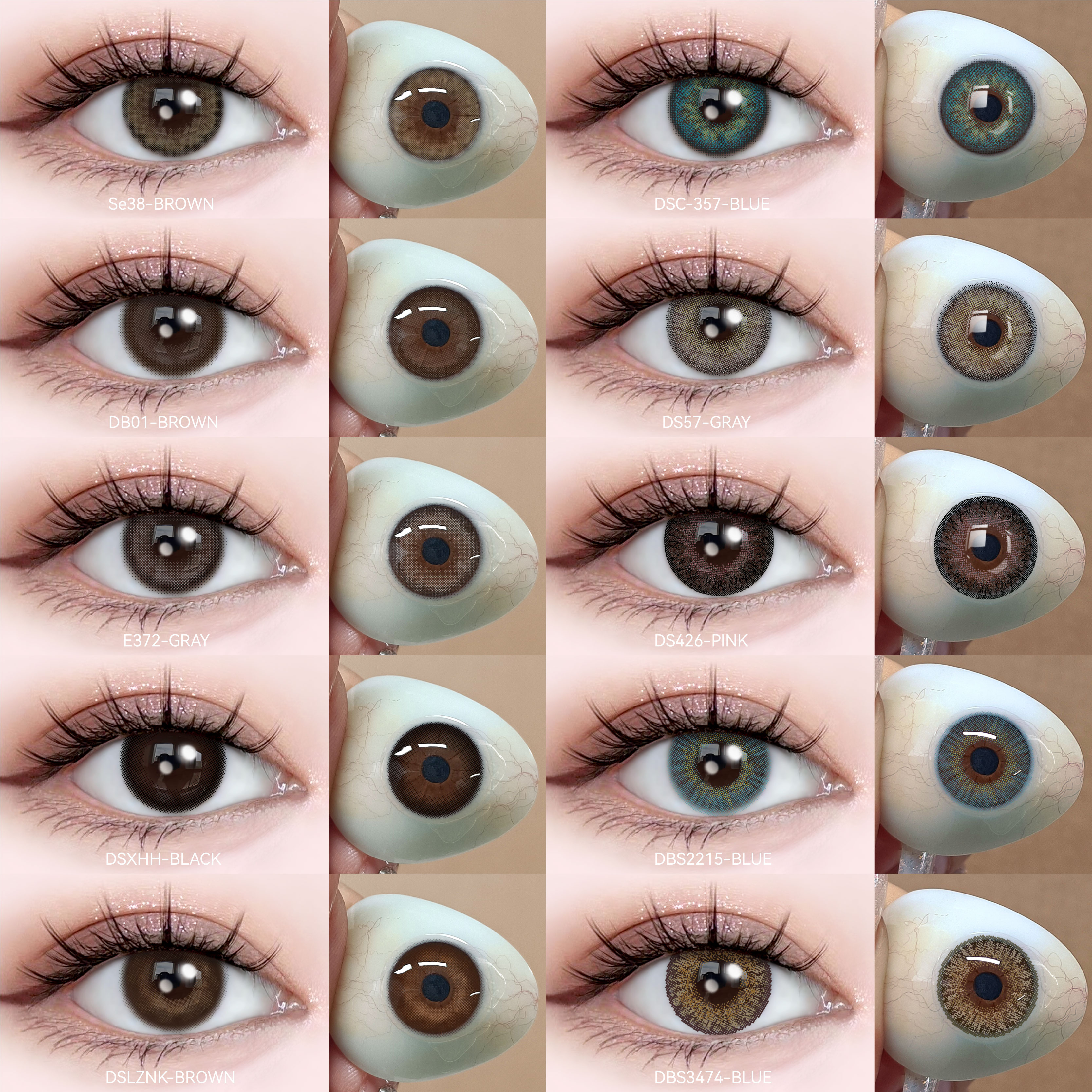 Gen 3 Miiemo BY371 Soft Colored Contact Lenses Black Eye Contact